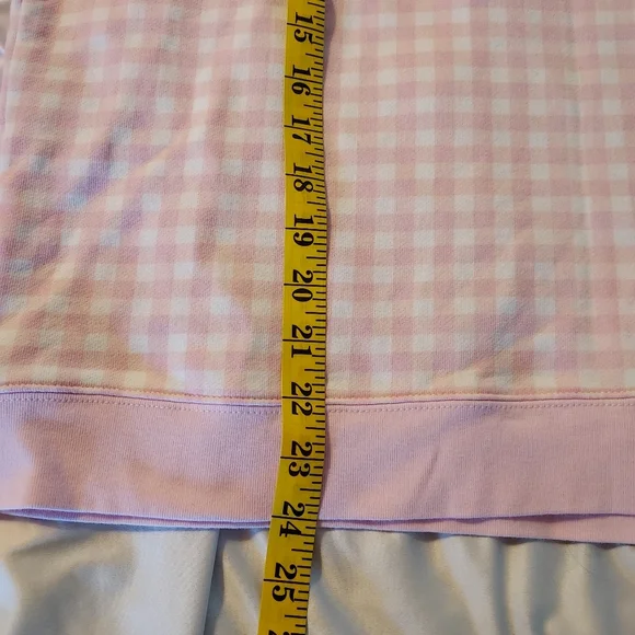 Draper James Women's Sweatshirt Size XL Pink Gingham  Checked Cottagecore Spring - Picture 7 of 10